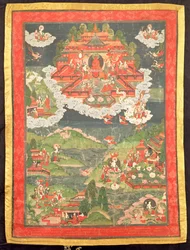 Thangka des Paradieses von Amitabha